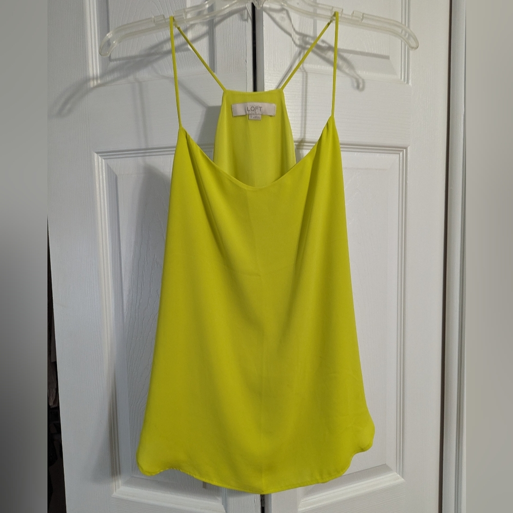 LOFT yellow racerback tabk